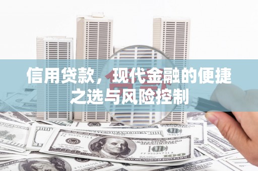 乌当信用贷款，现代金融的便捷之选与风险控制