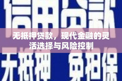 乌当无抵押贷款，现代金融的灵活选择与风险控制