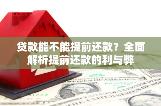 乌当贷款能不能提前还款？全面解析提前还款的利与弊