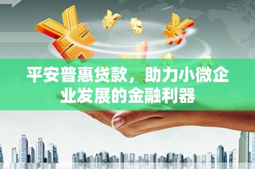 乌当平安普惠贷款，助力小微企业发展的金融利器