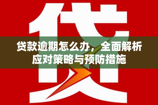 乌当贷款逾期怎么办，全面解析应对策略与预防措施