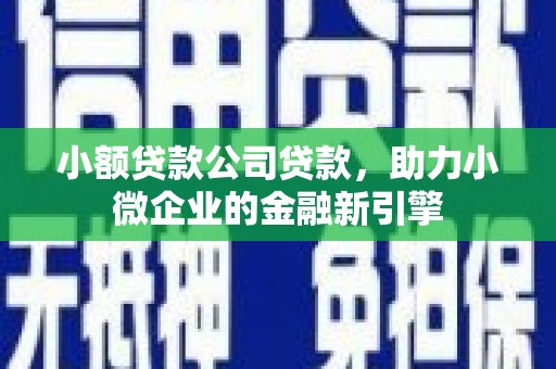 乌当小额贷款公司贷款，助力小微企业的金融新引擎