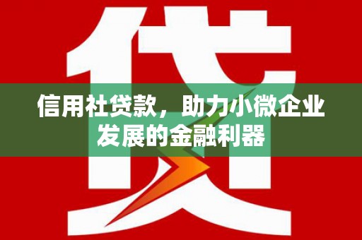 乌当信用社贷款，助力小微企业发展的金融利器