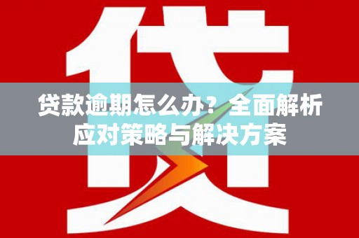 乌当贷款逾期怎么办？全面解析应对策略与解决方案
