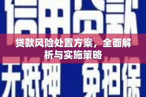 乌当贷款风险处置方案，全面解析与实施策略